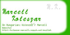 marcell koleszar business card